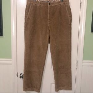 Brooks Brothers Clark Corduroy Trousers Flat Front Pants Brown Men’s 36x32